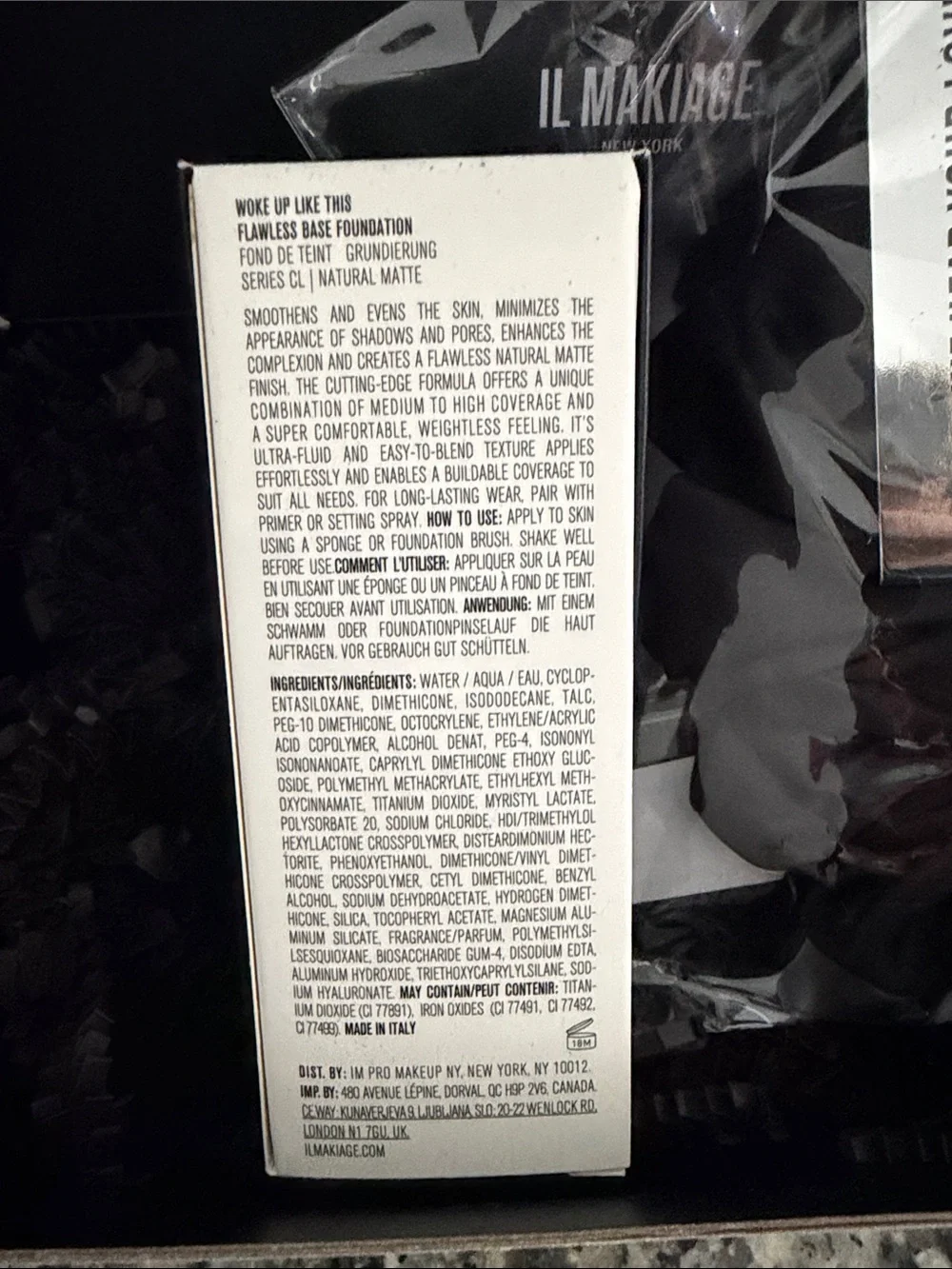 IL MAKIAGE Black Matte Bottle - Sleek Black Packaging SL 60
